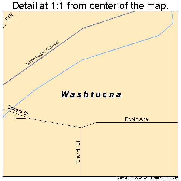 Washtucna, Washington road map detail