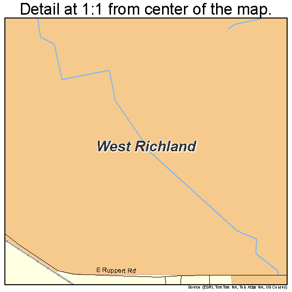West Richland, Washington road map detail