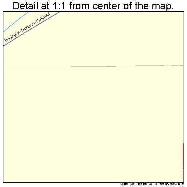 Wilbur, Washington road map detail