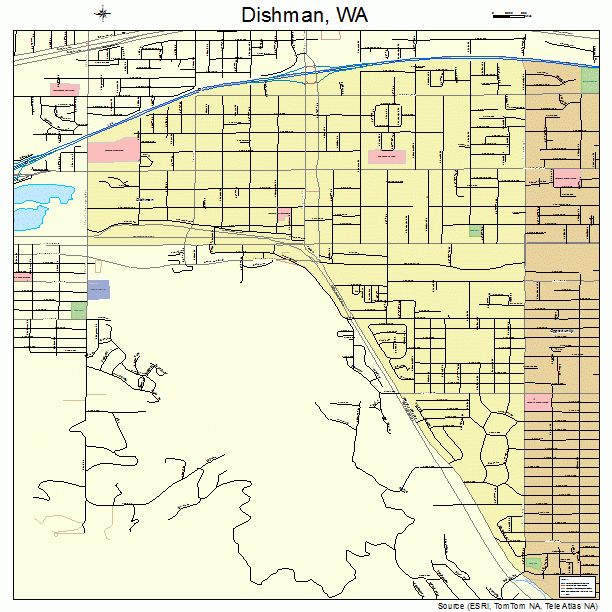 Dishman, WA street map
