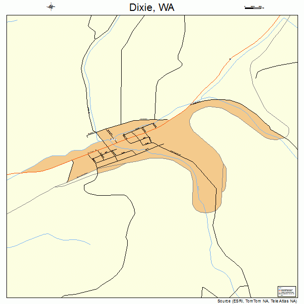 Dixie, WA street map