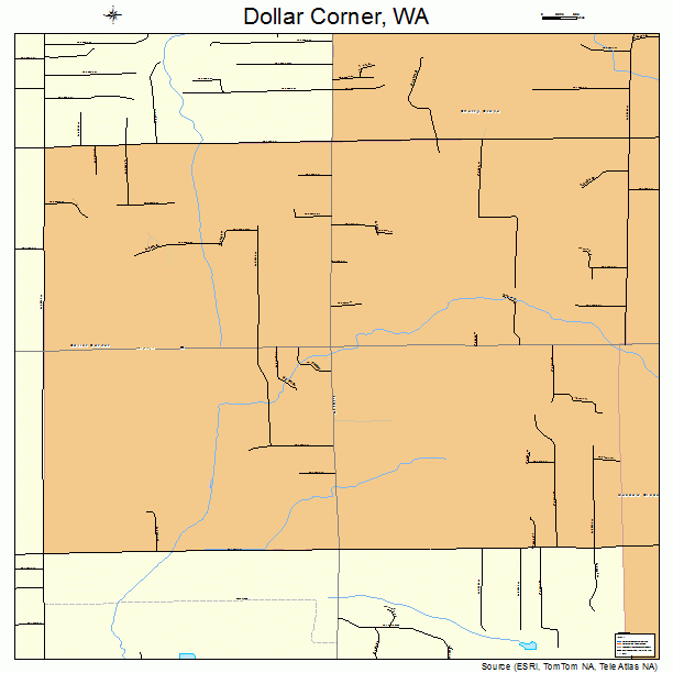 Dollar Corner, WA street map