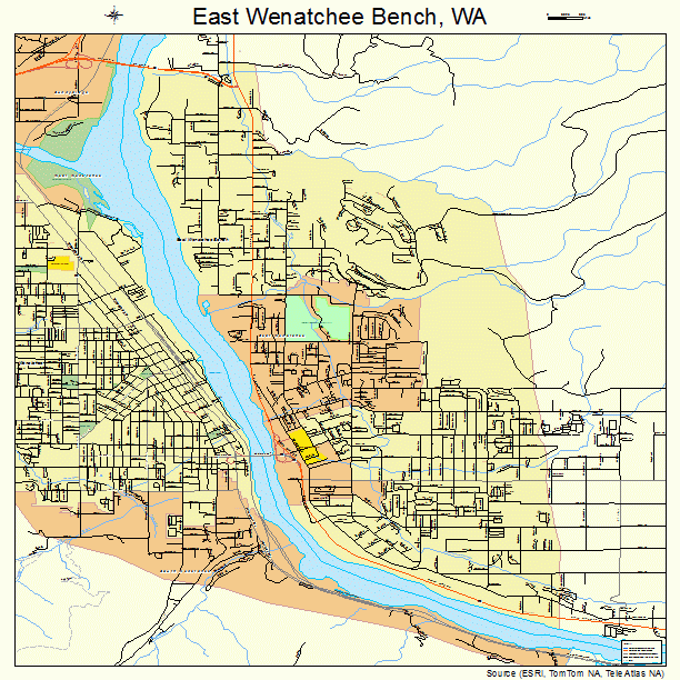 East Wenatchee Bench, WA street map