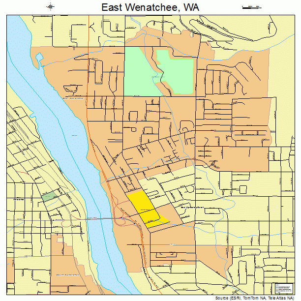 East Wenatchee, WA street map