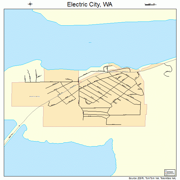 Electric City, WA street map
