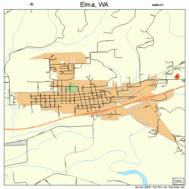 Elma, WA street map