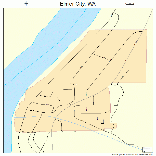 Elmer City, WA street map