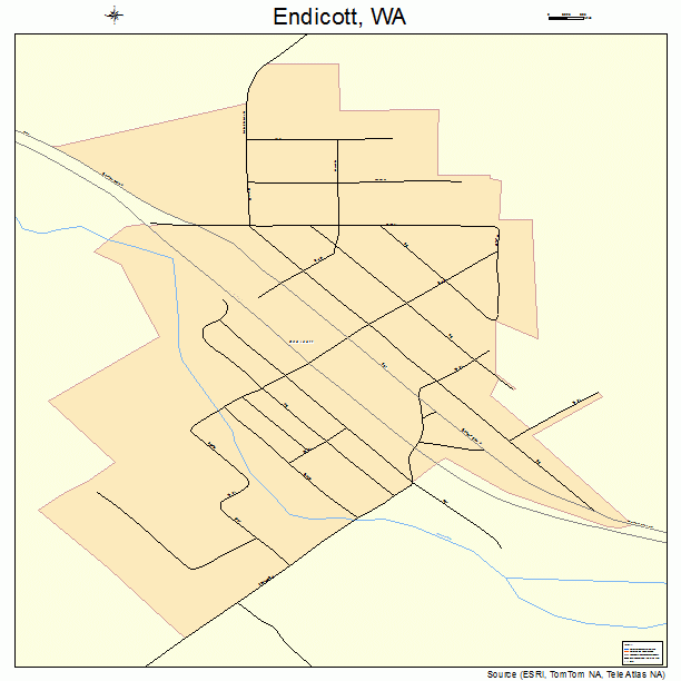 Endicott, WA street map