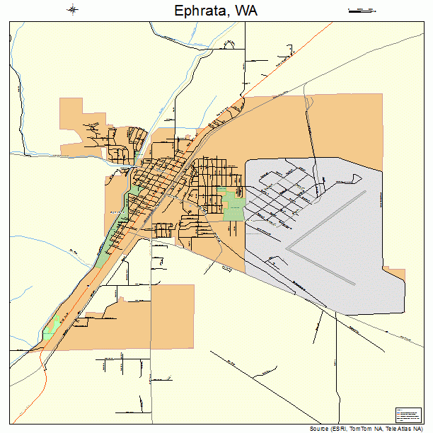Ephrata, WA street map