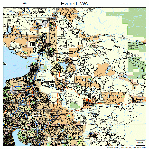 Everett, WA street map