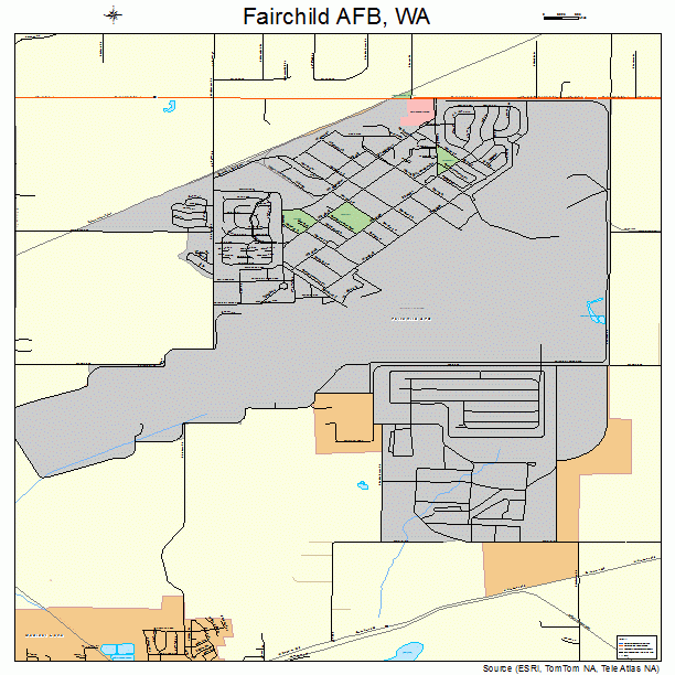 Fairchild AFB, WA street map
