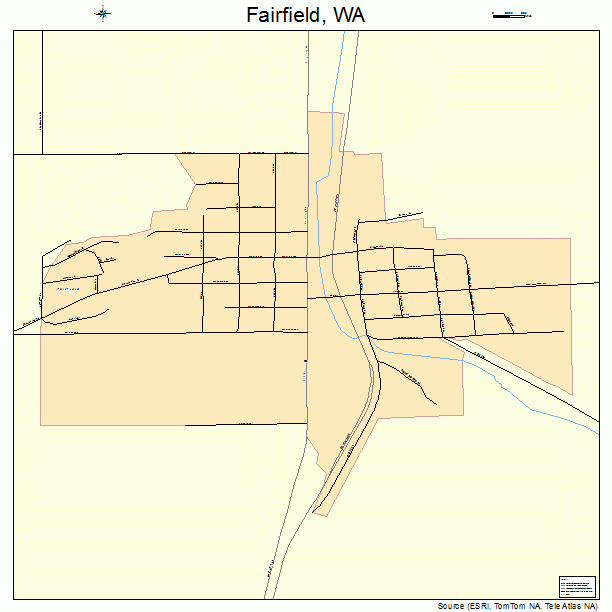 Fairfield, WA street map