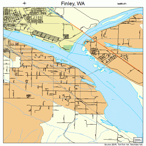 Finley, WA street map