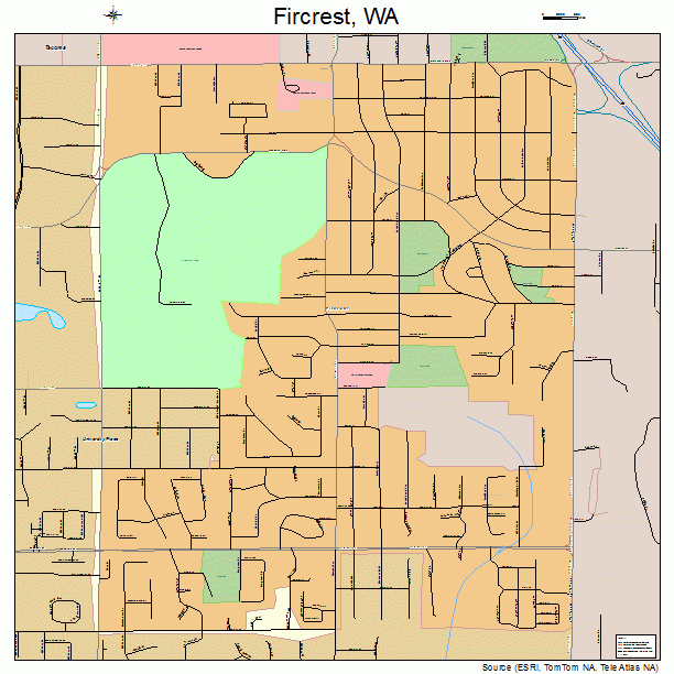 Fircrest, WA street map