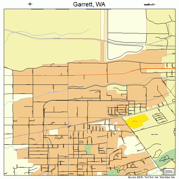 Garrett, WA street map