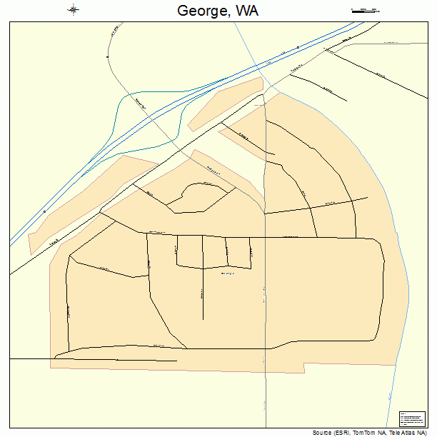 George, WA street map