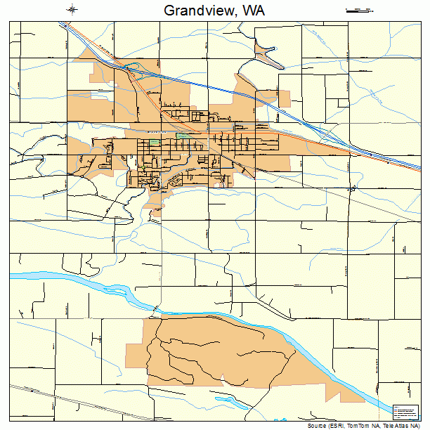 Grandview, WA street map