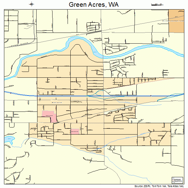 Green Acres, WA street map