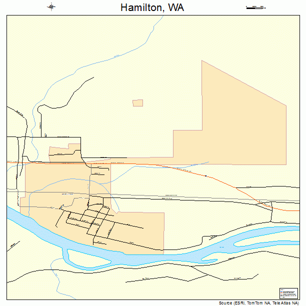 Hamilton, WA street map