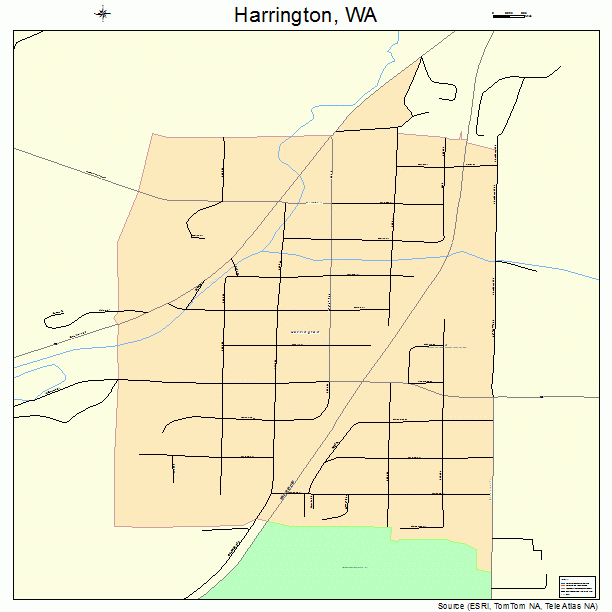 Harrington, WA street map