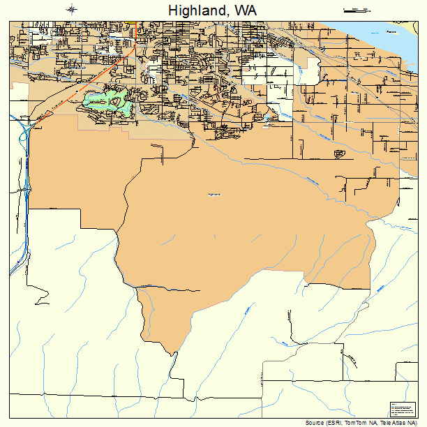 Highland, WA street map