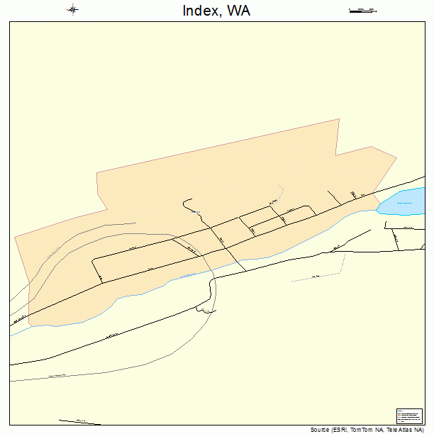 Index, WA street map