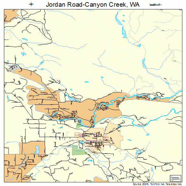 Jordan Road-Canyon Creek, WA street map