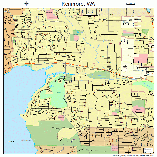Kenmore, WA street map