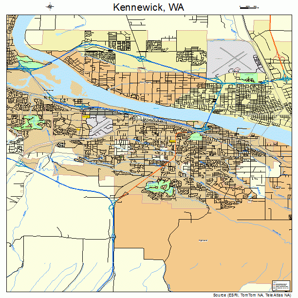 Kennewick, WA street map