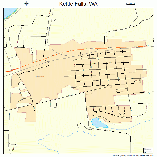 Kettle Falls, WA street map