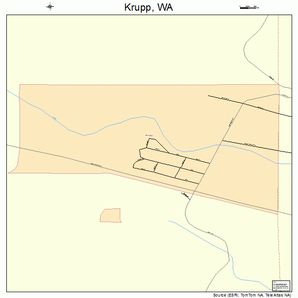 Krupp, WA street map