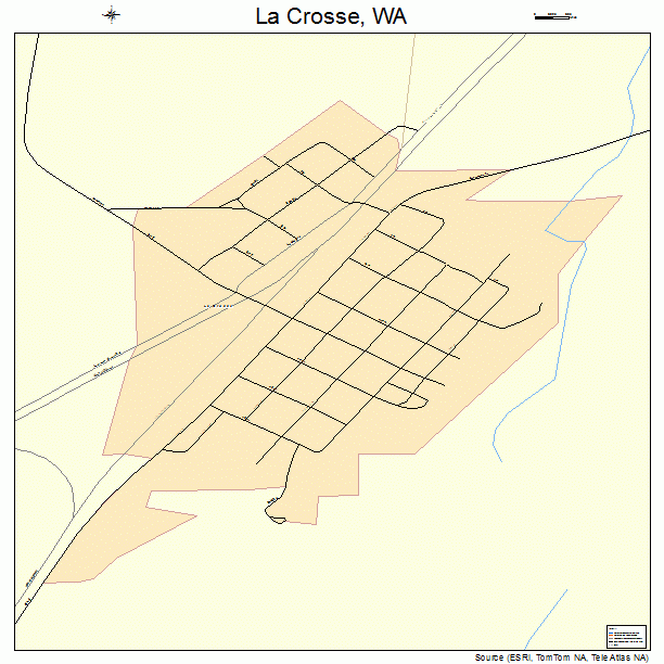 La Crosse, WA street map