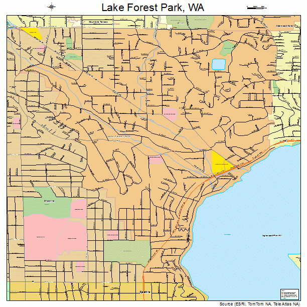 Lake Forest Park, WA street map