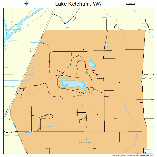 Lake Ketchum, WA street map
