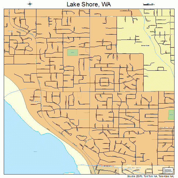 Lake Shore, WA street map