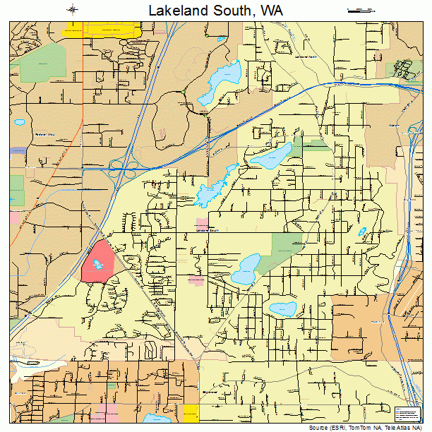 Lakeland South, WA street map