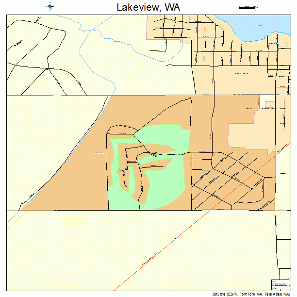 Lakeview, WA street map