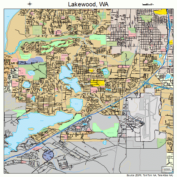 Lakewood, WA street map