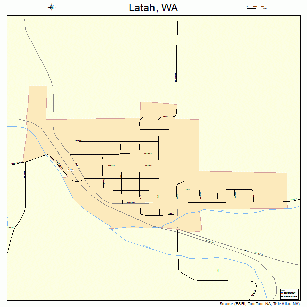 Latah, WA street map