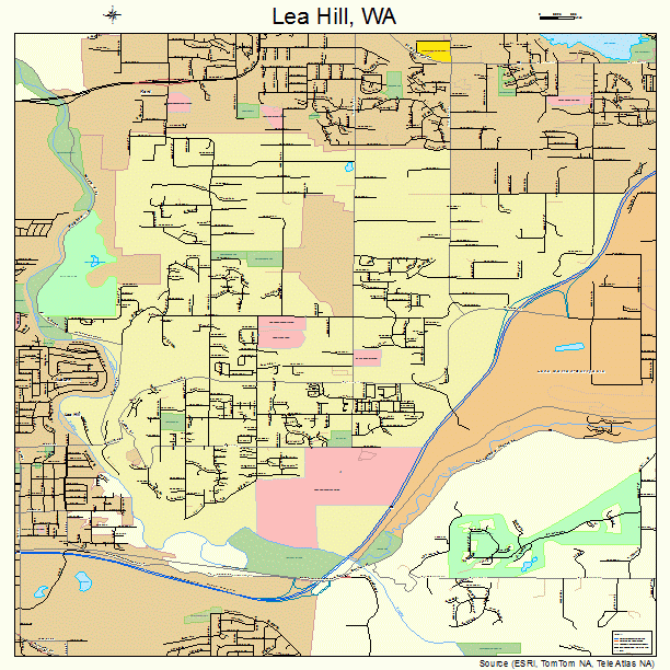 Lea Hill, WA street map