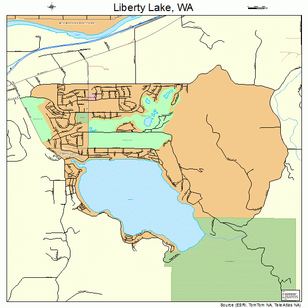 Liberty Lake Washington Street Map 5339335