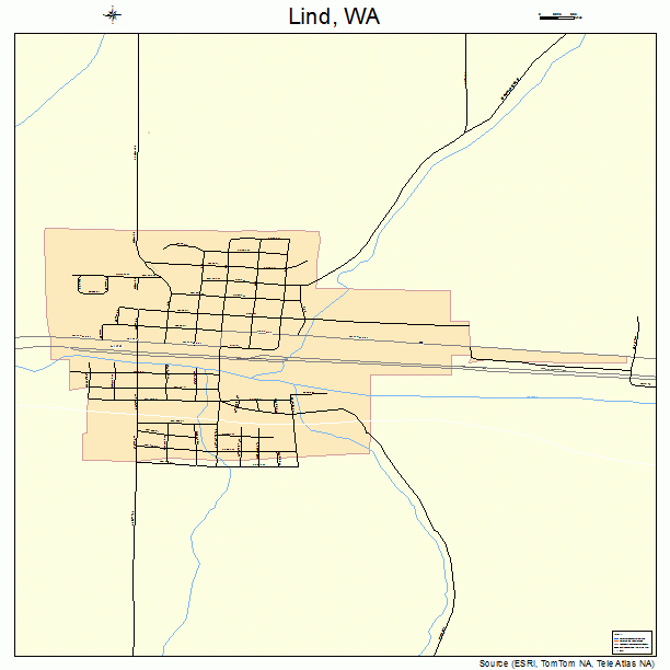 Lind, WA street map