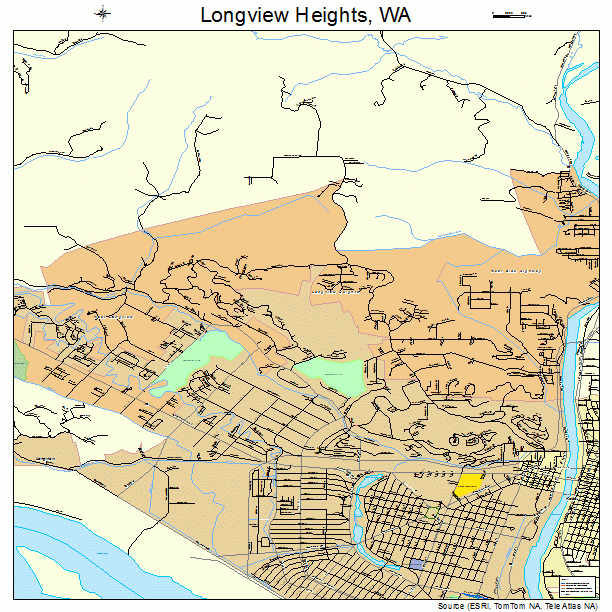 Longview Heights, WA street map