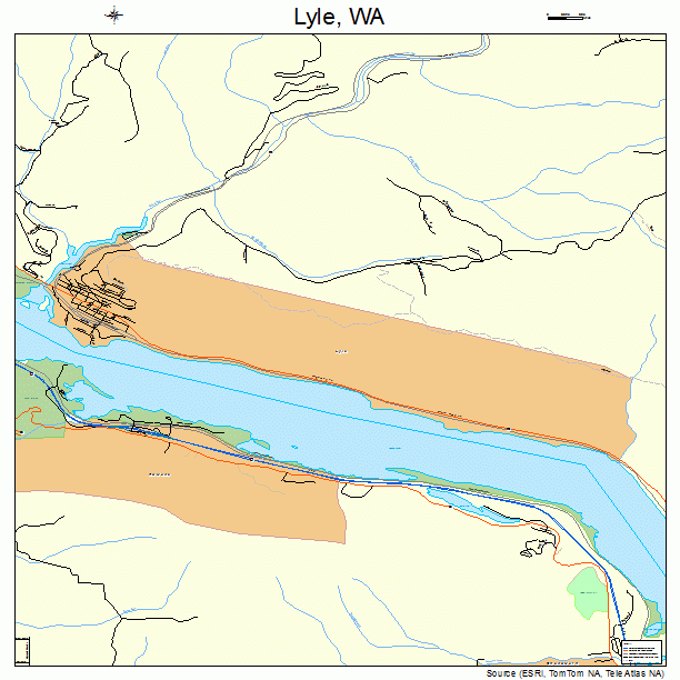 Lyle, WA street map