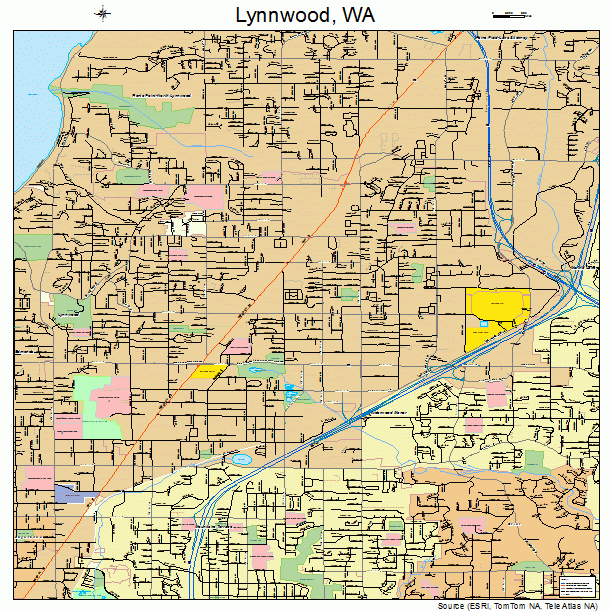 Lynnwood, WA street map