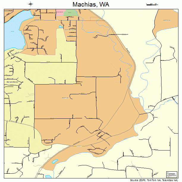 Machias, WA street map