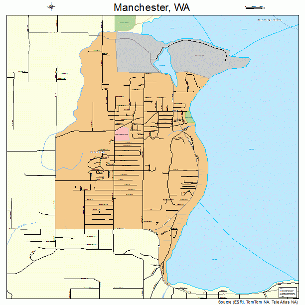 Manchester, WA street map