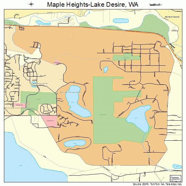 Maple Heights-Lake Desire, WA street map