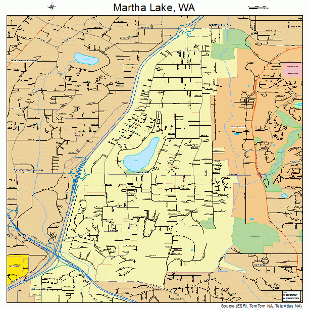 Martha Lake, WA street map