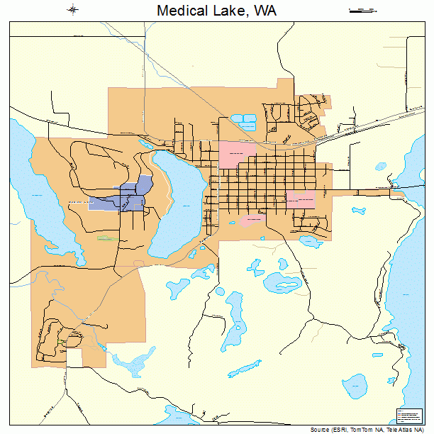 Medical Lake, WA street map